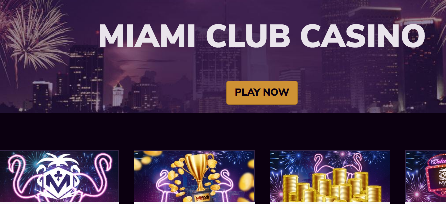 Miami club casino mobile lobby